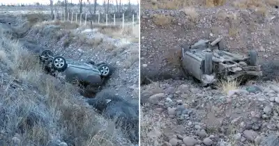 Volcó en solitario en Luján de Cuyo y terminó en una acequia: el detalle que sorprendió a todos