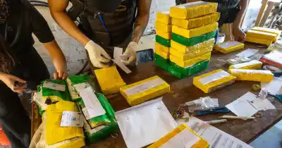 Casi 34 kilos de cocaína en paquetes verdes y amarillos: el detalle que sorprendió a los policías