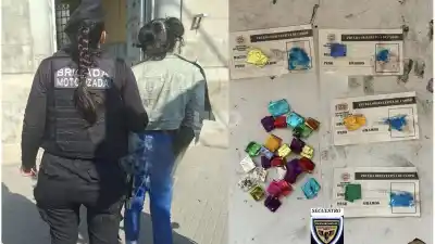 Discutía en la terminal, tenía un arma blanca y en la requisa apareció otra cosa