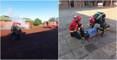 Un incendio simulado puso a prueba a más de 300 estudiantes en Oberá