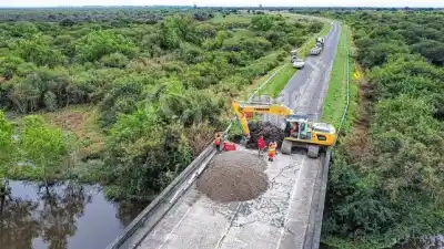 Refuerzan tareas en rutas entrerrianas ante el riesgo de lluvias intensas