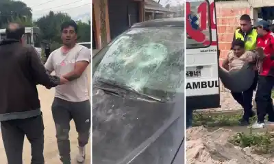 Destrozó el auto de una vecina en plena calle y el padre lo quiso calmar: “Ya está, no rompas más”