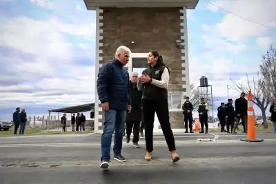 Poggi reinauguró el puesto fronterizo de Vizcacheras: la refacción que no se hacía desde hacía una década