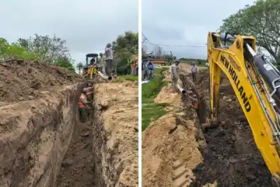 Las cloacas que faltan en San Luis del Palmar y la obra que cambia el día a día de un barrio