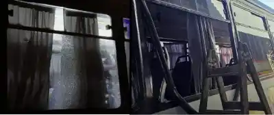 Viajaban a la frontera y una lluvia de piedras destrozó las ventanillas del colectivo