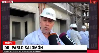 Salomón anticipó cómo cambiará el Hospital San Bernardo con la ampliación