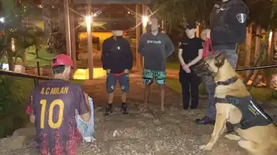El olfato de los canes delató a un joven en el Parador Turístico