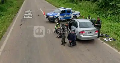Camino a la Virgen de la Peña: un control policial que terminó con tres demorados