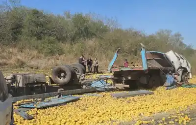 Se desparramaron toneladas de limones en la ruta: qué pasó con el camión