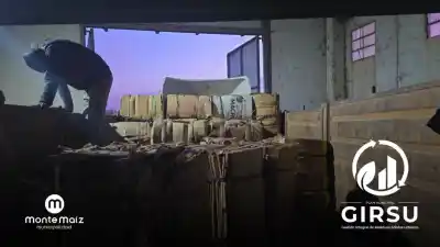 Monte Maíz vendió 3.220 kilos de cartón recuperado de la basura domiciliaria