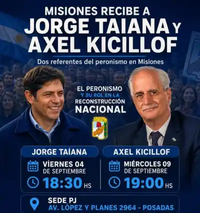 El PJ Misiones recibe a Taiana y sueña con Kicillof: la agenda que arma la interna peronista