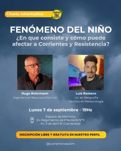Alerta por El Niño: convocan a una charla para saber cómo afectaría a Corrientes