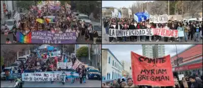 Lo que dijo un dirigente de izquierda sobre Malvinas que encendió la previa de la marcha en Chubut