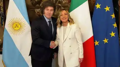 El récord histórico de Meloni que desató el saludo de Milei: "¡Avanti!"