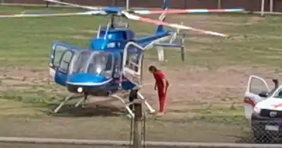 Un helicóptero sanitario aterrizó en una cancha de Jujuy: el motivo del operativo