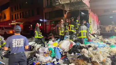 Gritaba desde adentro de un camión de basura y el rescate duró dos horas