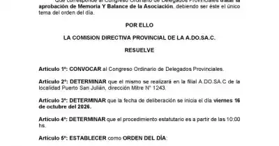 Adosac convoca a su Congreso Ordinario y fija fecha y sede en Santa Cruz