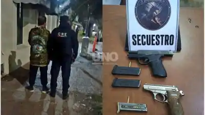 Un policía en actividad fue detenido en Santa Fe: llevaba dos pistolas cargadas y estaba inhabilitado