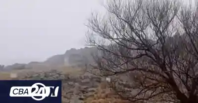 Cayó nieve en las Altas Cumbres: el pronóstico que anticipa un domingo helado