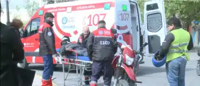 Un sábado a pura velocidad: el cruce que terminó con un motociclista en el hospital