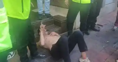 Microcentro mendocino: La cámara de seguridad que captó el instante exacto del intento de robo