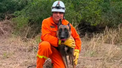 El santiagueño que hizo historia con su perro Argos en una competencia nacional