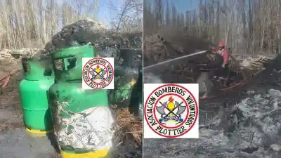 El peligroso hallazgo que los bomberos no esperaban mientras combatían un incendio en Plottier