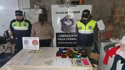 Investigaban una balacera en Villa Carmela y el allanamiento terminó con dos quioscos de droga desbaratados