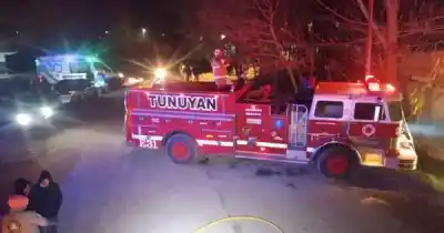 Explosión en un local de Tunuyán: una joven con quemaduras graves tras un incendio de gran magnitud