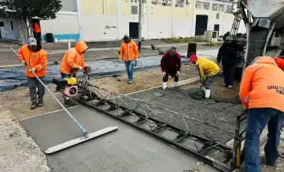 Rawson: la obra de pavimentación que avanza gracias al aporte de los vecinos