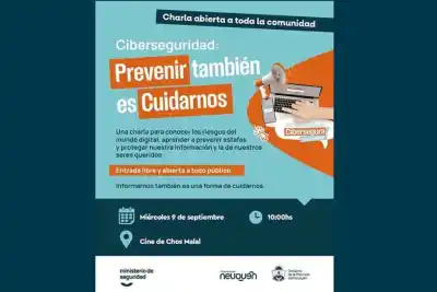 Ciberseguridad: una charla gratuita en Chos Malal para no caer en estafas digitales