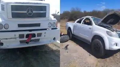 Volcó en la ruta 38 mientras remolcaba un camión: tres heridos y un menor