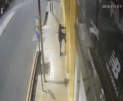 Rompió la vidriera de un outlet y escapó: lo que no sabía es que lo estaban esperando