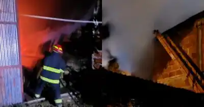Prendió maderas para entrar en calor y horas después el fuego arrasó su galpón