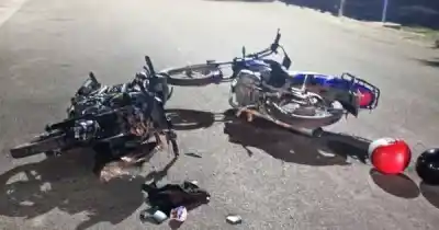 Choque de motos en Jocolí: una embarazada de cinco meses entre los heridos tras el impacto