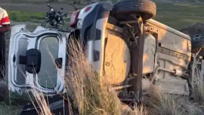 Volcó en la Ruta 3 y un detalle llamó la atención de los rescatistas