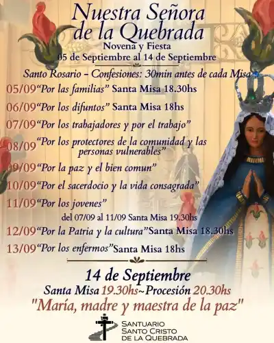 La fe que une a Villa de la Quebrada: arrancó la novena a la Virgen