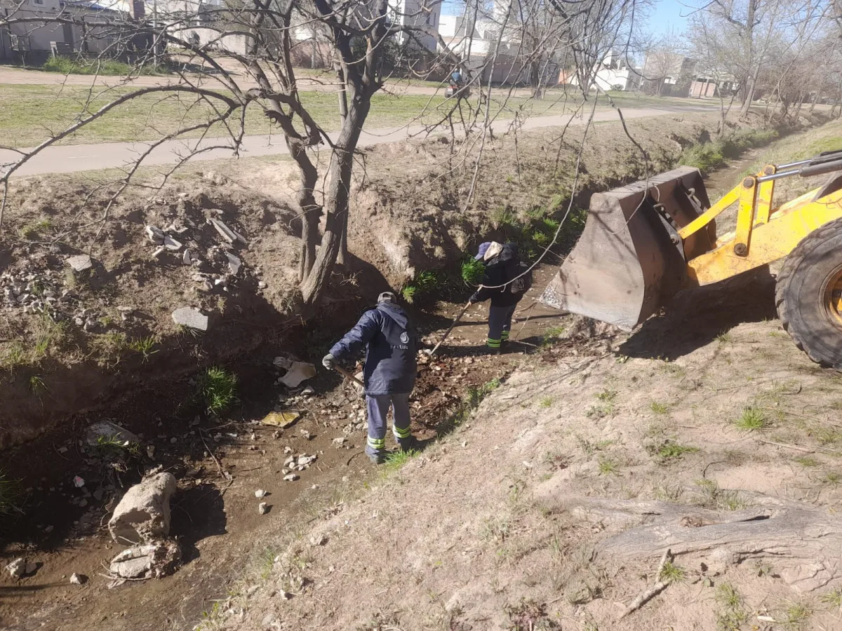 Villa Mercedes: 24 kilómetros de canales intervenidos para evitar desbordes