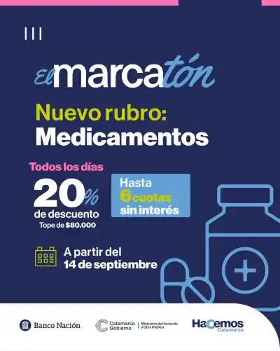 El plan de descuentos del BNA que ya tiene fecha y suma 34 farmacias en Catamarca