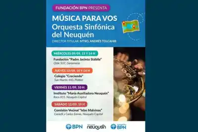 La Sinfónica del Neuquén sale del teatro: música en escuelas y vecinales