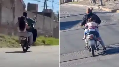 Dos motociclistas con menores y una botella de cerveza: la bronca que enciende las redes