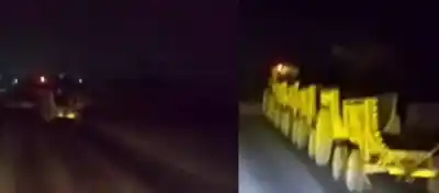 Casi sin luces y a las 3 de la mañana: el peligroso paso de un tractor por una ruta de Leales