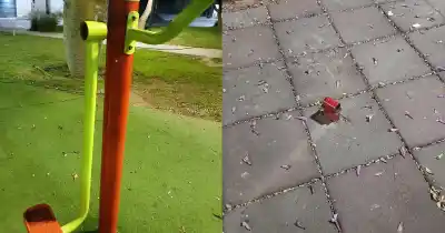 Vecinos de Los Pinos, en alerta por el peligro que esconden los juegos de la plaza