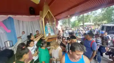 Peregrinos de la Virgen del Valle llegan a la Reducción