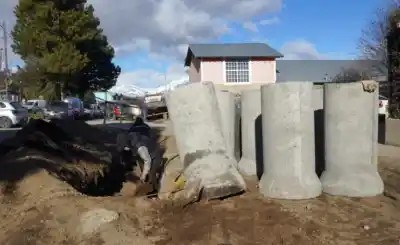 Bariloche: avanzan las obras de drenaje en Mari Mari para frenar los anegamientos