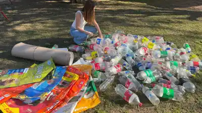 Botellas y cartón se transforman en refugios para perros: la idea de tres alumnos que busca expandirse
