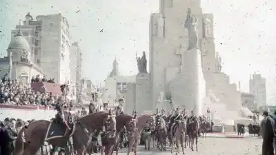 Las fotos inéditas de un alemán que retrató la inauguración del Monumento y aparecieron 70 años después