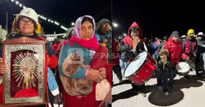 Caminaron días con -7°C y nevadas: la llegada que emocionó a San Antonio de los Cobres
