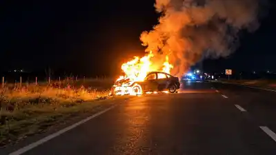 Manejaba por la Ruta 34 cuando su auto se prendió fuego: cómo logró salvarse