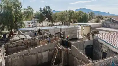 La escuela de Jáchal que estuvo al borde del colapso ya luce casi terminada